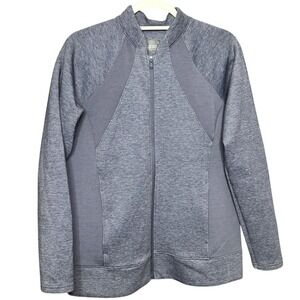 Under Armour ColdGear Fitted Blue Heathered Full Zip Athletic Jacket Women's SM